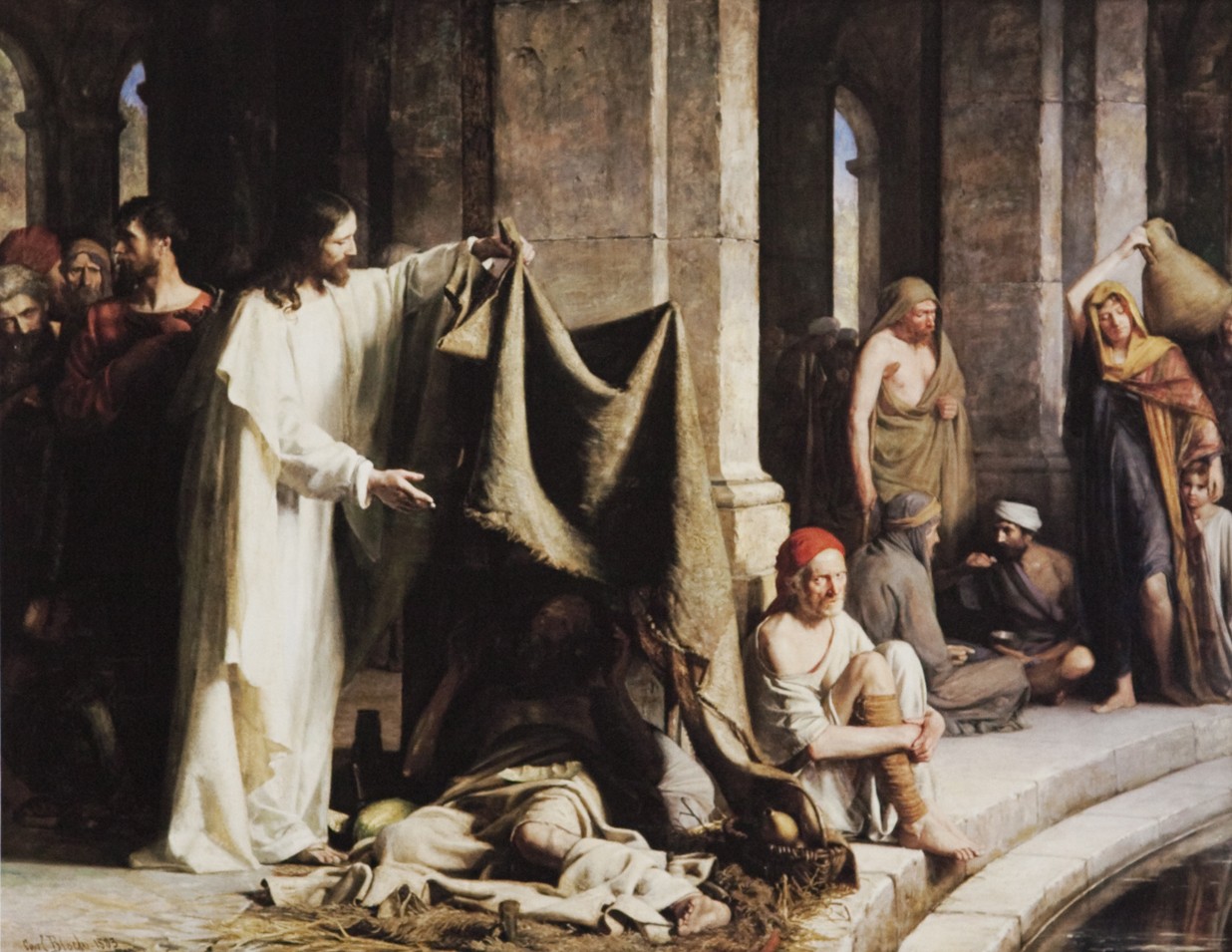 Carl Bloch: uzdrowienie przy sadzawce Bethesda